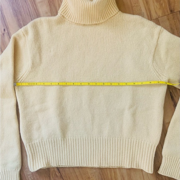 J. Crew Butter Yellow Lambswool Turtleneck Sweater - Picture 2 of 4